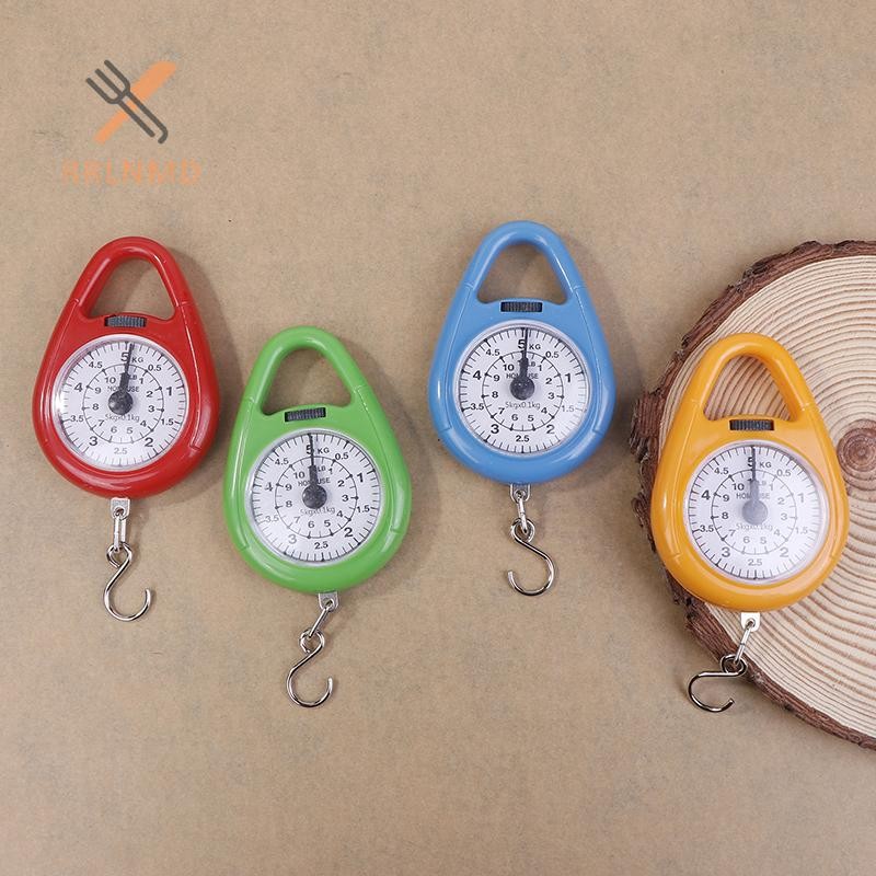 RRLNMD Con trỏ Móc kỹ thuật số Cân lò xo Du lịch di động Cân hành lý Cân câu cá Công suất 5kg Cân thực phẩm MỚI
