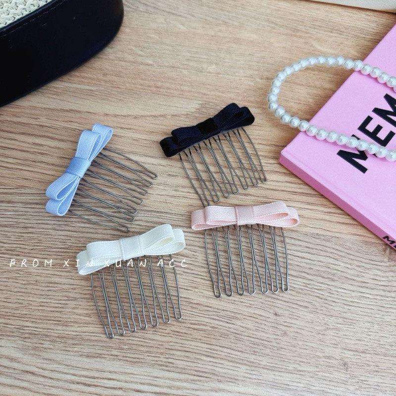 Xược Cài Tóc Kim Loại Đính Nơ Xinh Xắn Dễ Thương Phụ Kiện Tóc Empoli