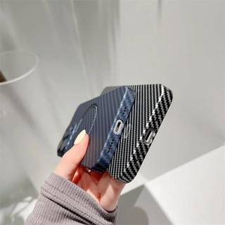 Ốp Sạc Không Dây Cho iPhone 16 15 14 Plus 13 12 11 Pro Max Bảo Vệ Ống Kính Họa Tiết Sợi Carbon Vỏ PC