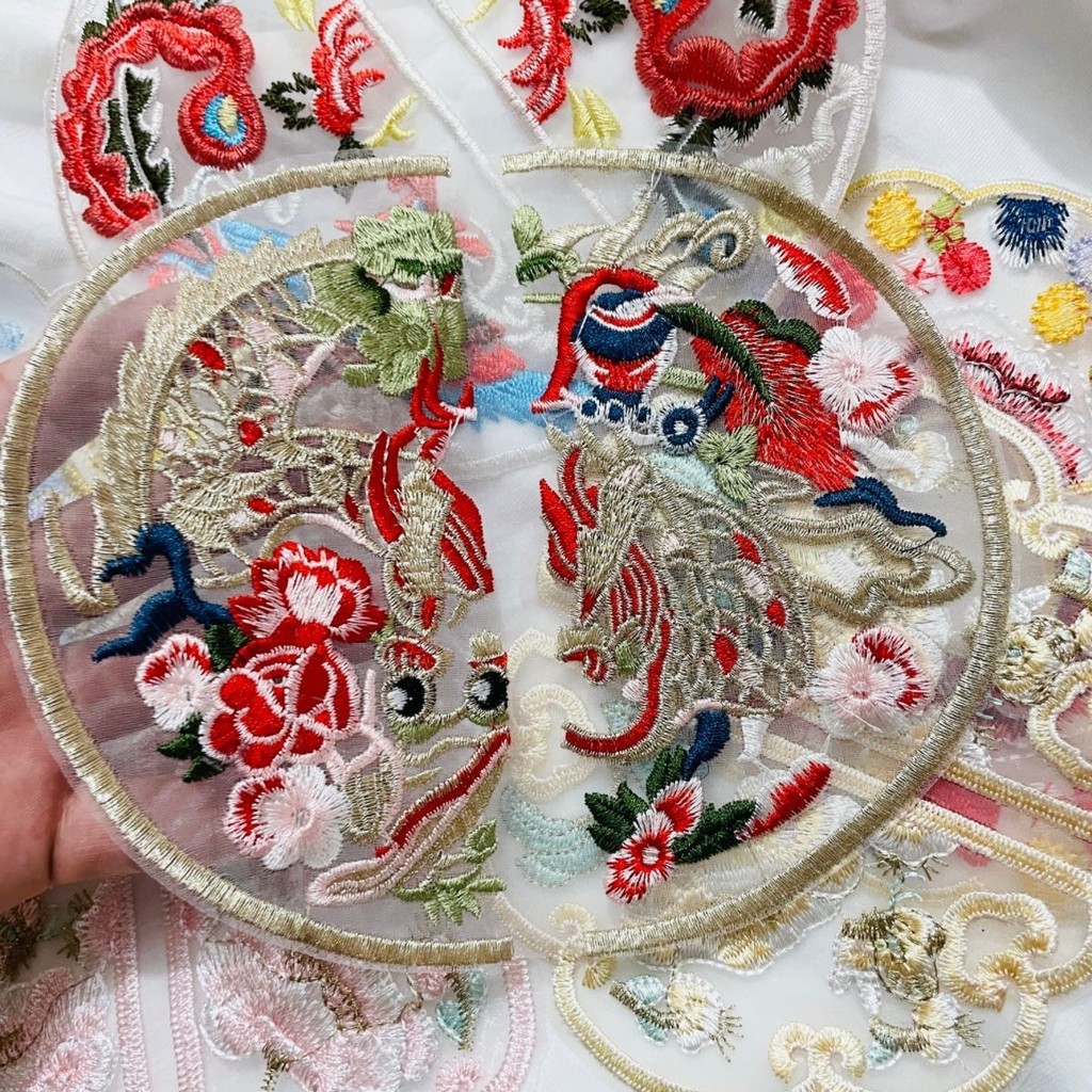 Phong Cách Trung Hoa Thêu Vải Dán Mới Phong Cách Trung Hoa Thêu Quần Áo Trang Trí Vĩnh Viễn Thêu Miếng Dán Tự Làm Sửa Chữa Lỗ Vải Có Thể Giặt Được Miếng Dán Nhiều Hơn nữa