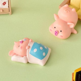 ALIK 7 Cái / bộ Hoạt Hình Lợn Động Vật Búp Bê Đồ trang trí Tượng Tượng Trang Trí Thu Nhỏ VN