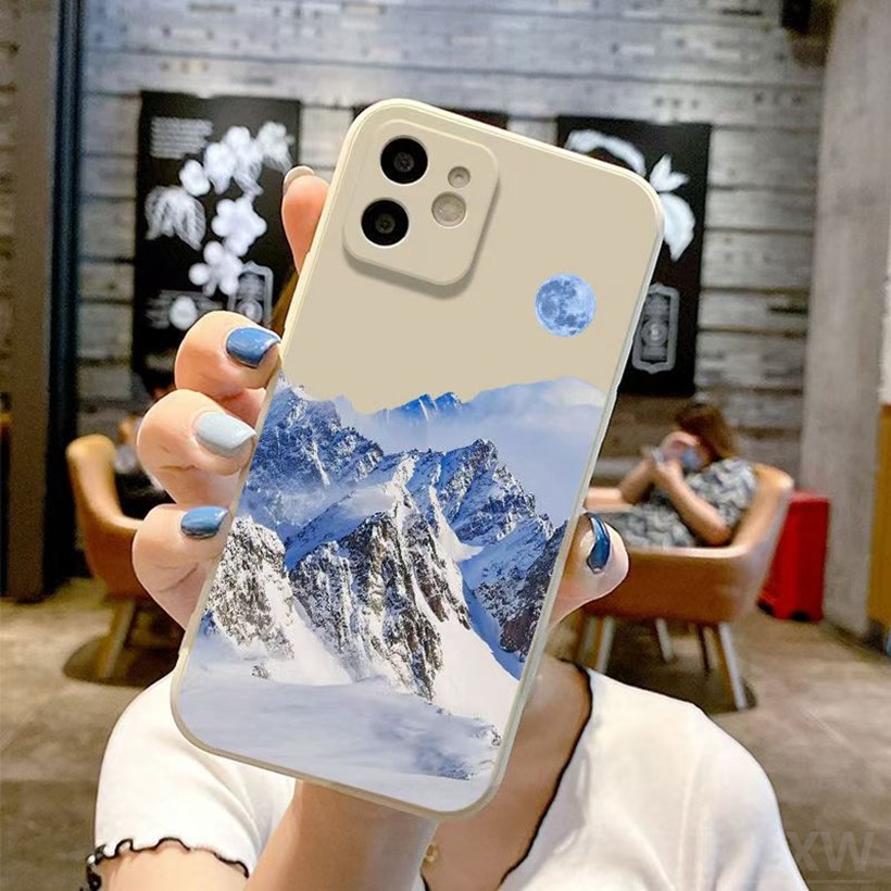 Ốp Điện Thoại Núi Tuyết Đẹp Cho Realme GT Neo 5 3 2 3T Master Edition Q5 Q3 Q3S Pro Vỏ Silicon Mềm