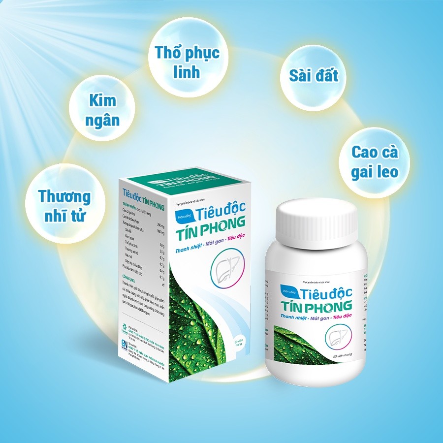 Ảnh TPBVSK Tiêu Độc Tín Phong Giúp Hỗ Trợ Thanh Nhiệt, Mát Gan Hộp 50- 60 Viên 4