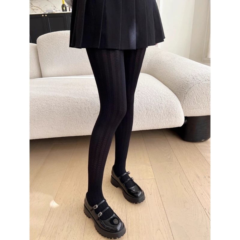 Dasbsug Dập Nổi Họa Tiết Xoắn Opaque Quần Tất Mùa Xuân Thu Co Giãn Giảm Béo Quần Legging Màu Trơn Cho Phong Cách