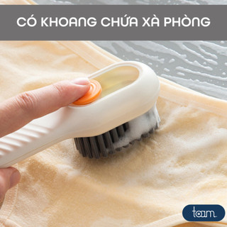 Bàn chải chà giày, giặt đồ đa năng 3in1 có ngăn chứa nước giặt, Bàn chải cọ rửa đa năng có móc treo