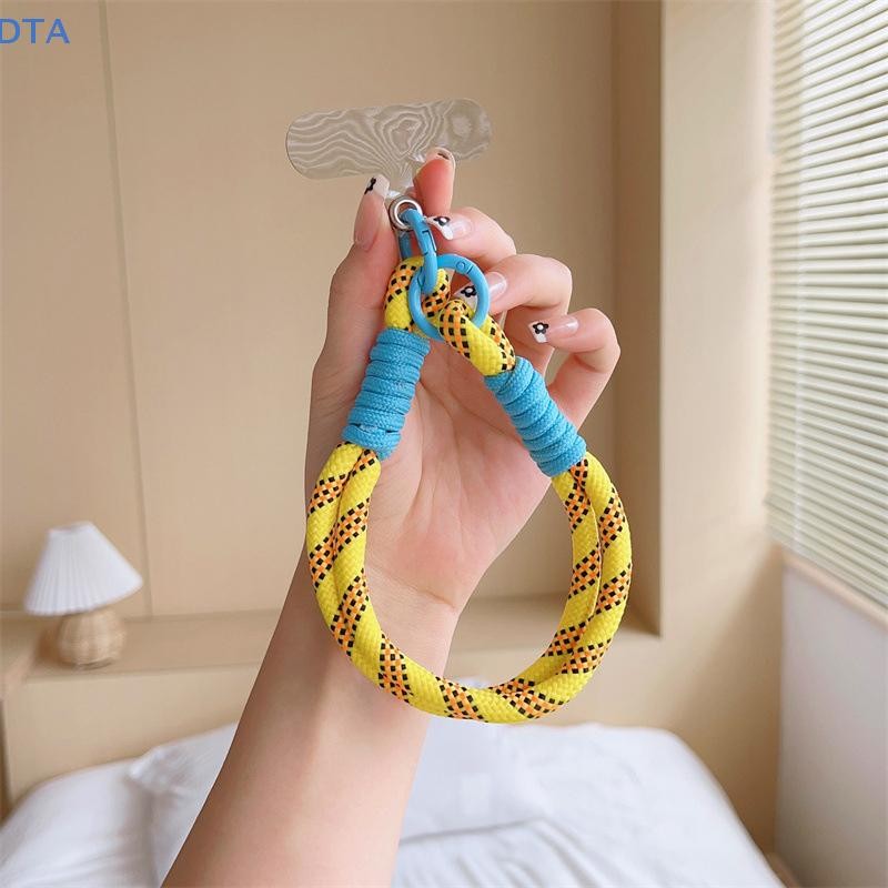 [Dta] Dây Đeo Cổ Tay Cho Điện Thoại Quyến Rũ Phụ Kiện Tế Bào Sang Trọng Có Miếng Dán Móc Khóa Vòng Tay Tinh Tế Điện Thoại Trang Sức Dây Móc Khóa PO