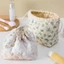 Túi trang điểm FAVORITEGOODS, Túi xách dung tích lớn Túi đựng mỹ phẩm, Dây rút di động Vintage Túi rửa hoa du lịch