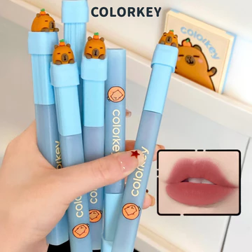 COLORKEY Son Kem Kapibala Son Môi Thấp Đạm Phấn Phủ Nước Lì Không Dễ Làm Mờ Màu