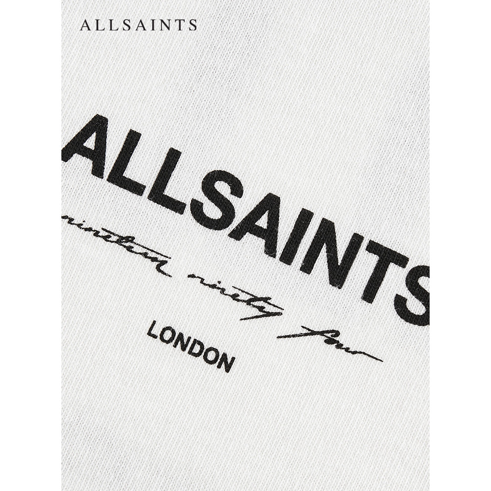 ALLSAINTS Áo thun nam Cotton nguyên chất dáng rộng phù hợp cho mọi trận đấu ngắn tay mùa hè cổ điển M045PA