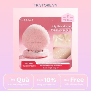 Bông phấn nhung lụa highlight kim tuyến Gecomo - Bắt sáng cho mặt và toàn thân