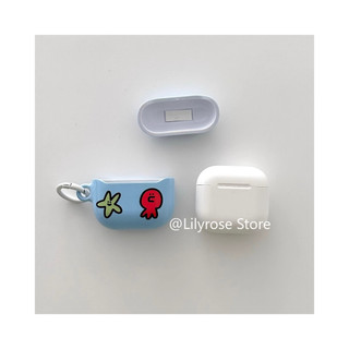 Hộp đựng tai nghe cá cho AirPods 4 [2024] AirPods Pro2 Pro 3 2 1 Vỏ tai nghe không dây Apple màu xanh IMD