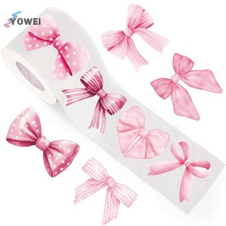 YOWEI 500 Tờ Hoạt Hình Thời Trang Nơ Dán Hồng Nơ Niêm Phong Dán Sáng Tạo DIY Trang Trí Dán Trẻ Em Phần Thưởng Nhãn Quà Tặng VN