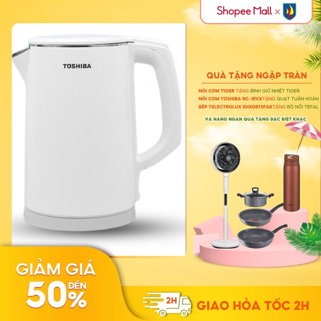 Ảnh Ấm siêu tốc Toshiba KT-15DS1PV - 1.5 lít - Thân vỏ 2 lớp cách nhiệt -Hàng chính hãng -Bảo hành 1 năm 1
