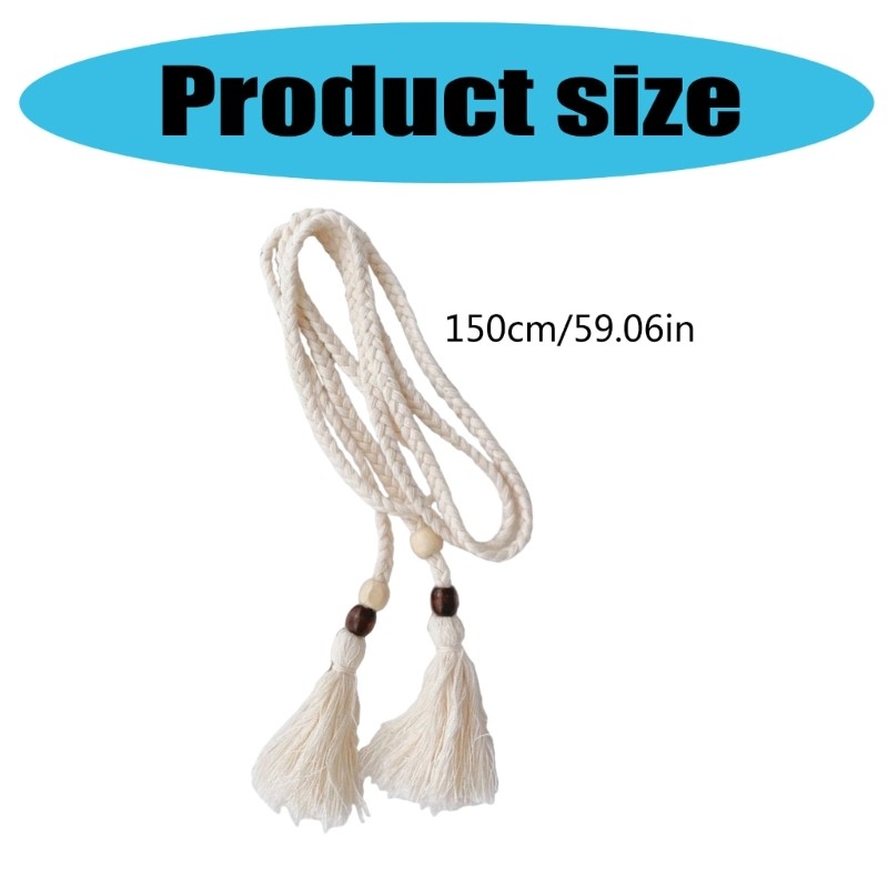 DASBSUG Thắt lưng bện đa năng Thắt lưng Dây Cotton cho nữ Nhiều dịp và trang phục