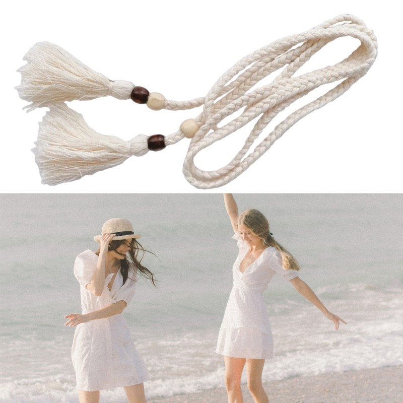 Exhila Thắt Nút Thắt Lưng Dây Móc Thắt Lưng Nữ Trang Phục Kỳ Nghỉ Chụp Ảnh