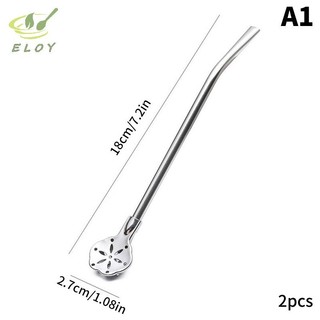 [ELOY] 2 Chiếc Ống Hút Lọc Có Thể Tháo Rời Ống Hút Thìa Trà Yerba Mate Ống Hút Dụng Cụ Uống Có Thể Tái Sử Dụng Thanh Phụ Kiện VN