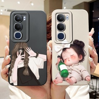 Dành Cho Vivo Y19s Pro Vỏ Hoạt Hình Mèo Thỏ Dễ Thương Mới Vivo Y19s Y 19S V2419 Vỏ Điện Thoại Silicon Mềm Bảo Vệ Ống Kính