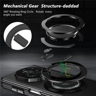Vỏ bọc có thể xoay từ tính Honor Magic V5 V3 V6 Bản lề Full AG Frosted Ring Holder Case