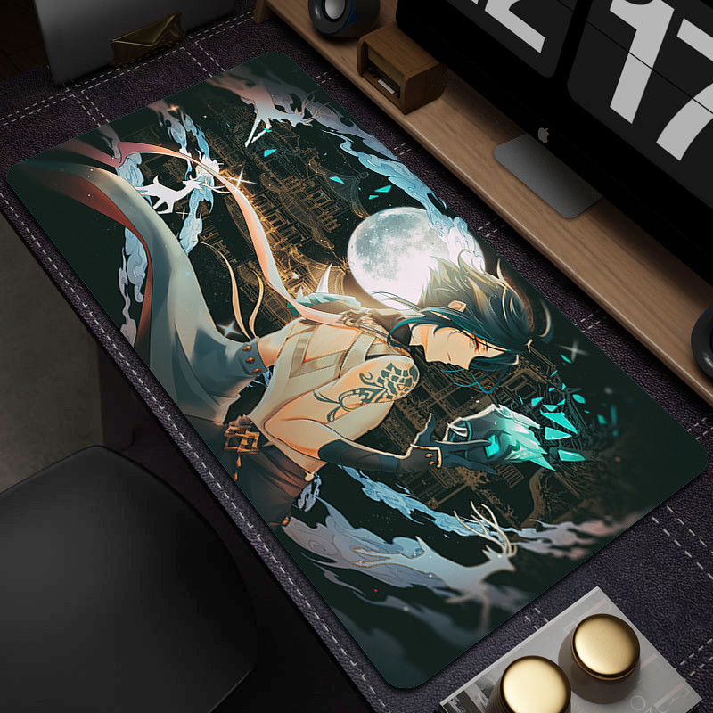 Miếng Lót Chuột Chơi Game Genshin Tác Động Raiden Shogun Xiao Yae Miko Cao Su Trò Chơi Lớn Mousepad 900x400mm Laptop Bàn Lớn Thảm Game Thủ XXL