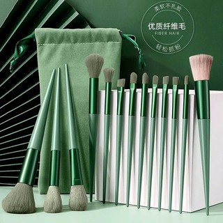 Bộ cọ trang điểm xanh bốn mùa 13 món cho phấn phủ, phấn mắt, kem che khuyết điểm môi, má hồng, kem nền, cọ lông mềm
