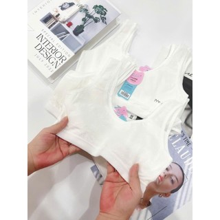 (25-49kg)Áo Lót Nữ 2 Dây - Áo Lót Ngực 3 Lỗ Cotton Dành Cho Học Sinh Không Mút Không Gọng Mềm Mịn, Thoáng Mát