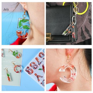 JULYHOT Pha Lê Nhựa Dính Khuôn Bảng Chữ Cái Số Mặt Dây Chuyền Đúc Đồ Trang Trí Silicon Massivedeals