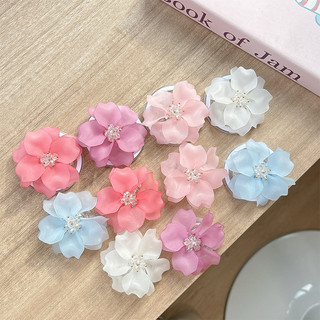 Nhẹ Nhàng 3d Hoa Tròn Màu Tròn Tròn Từ Tính Giá Đỡ Điện Thoại Cho IPhone 16 15 14 13 12 Pro Max 14 Plus Có Thể Gập Lại Pop Ring Grip Co Giãn Để Bàn Đứng P2