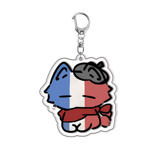 CountryHumans personified peripheral keychains. permanent member state porcelain acrylic penda
