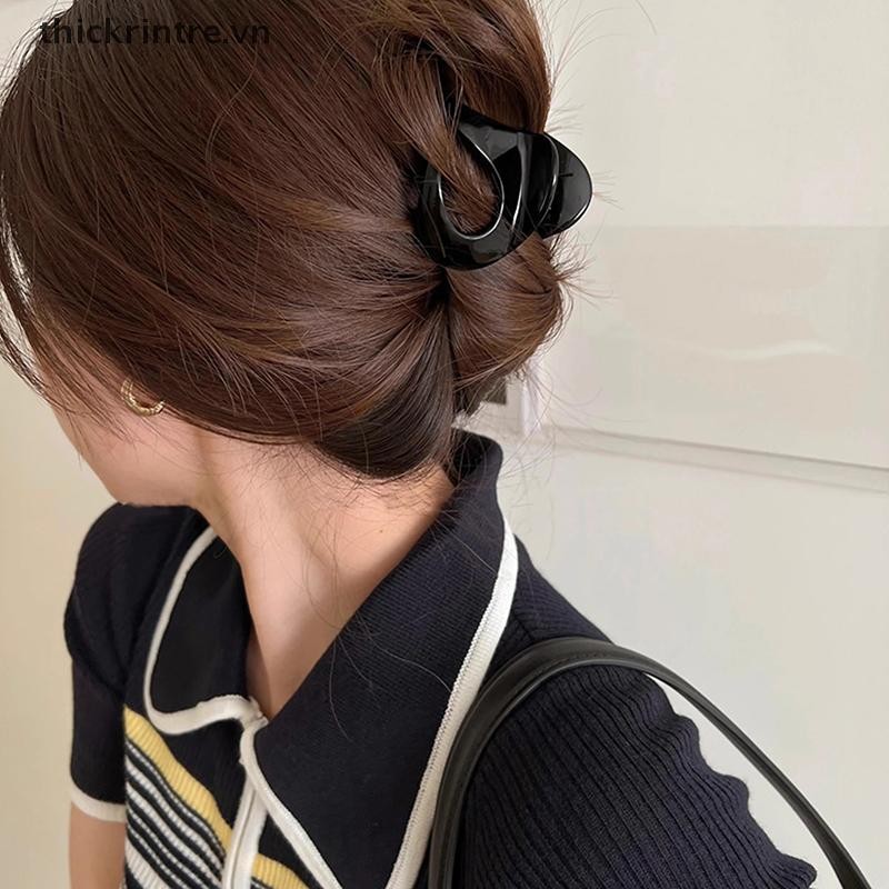 THI Thời Trang Nhỏ Vuốt Tóc Đuôi Ngựa Khóa Phụ Kiện Tóc Kẹp Tóc Cua Kẹp Nữ Cô Gái Đuôi Ngựa Kẹp Tóc Mũ VN