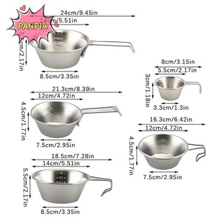 Pnpia 30 / 200 / 400ml Thép không gỉ 304 Sierra Cup Bộ đồ ăn ngoài trời để cắm trại và dã ngoại Bát súp có thể xếp chồng lên nhau Boutique