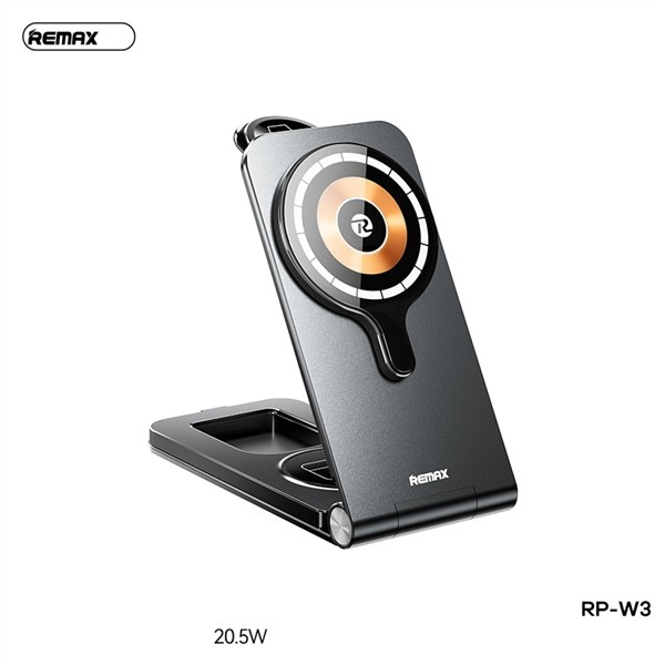 REMAX RP-W3 Đế sạc nhanh không dây 3 trong 1 đa năng 20.5W - Đen(Black ...