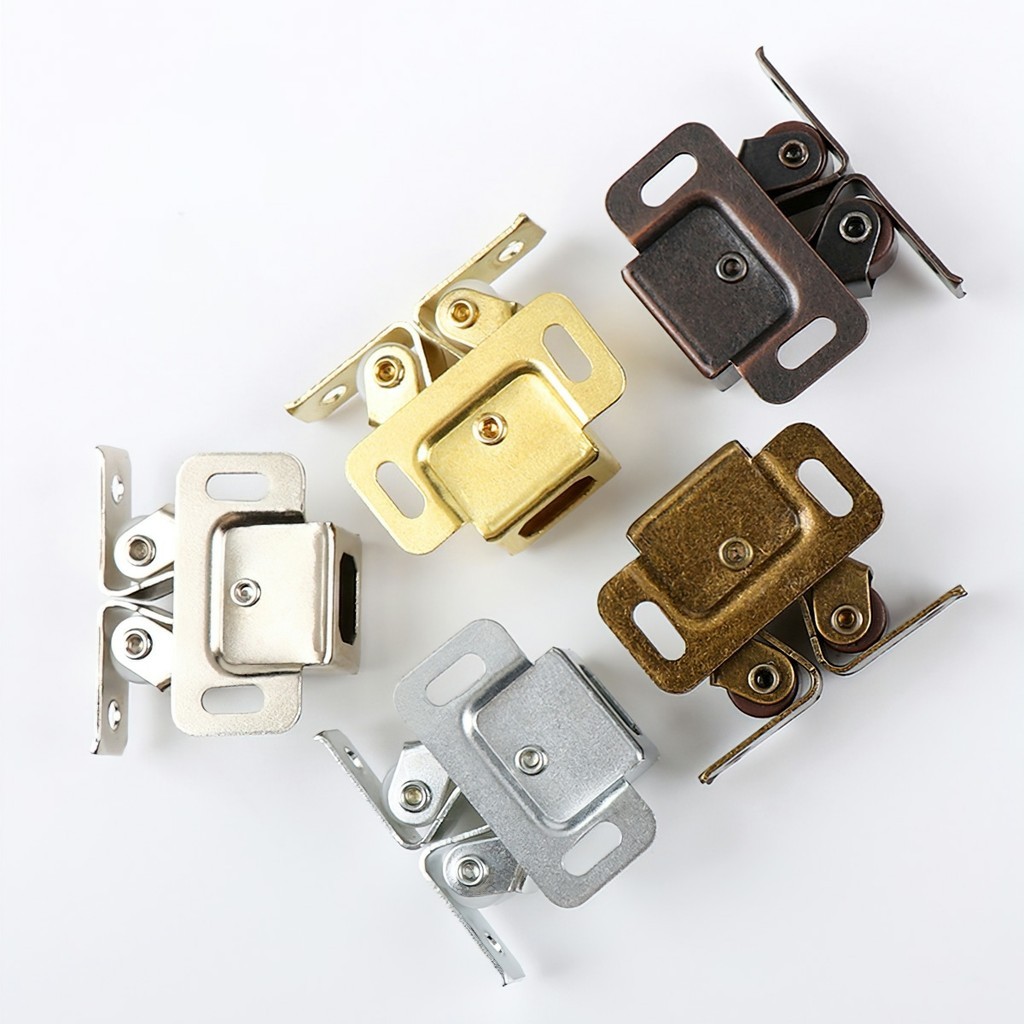 Chốt Kẹp.con lăn cửa tủ chốt Sập chốt cánh cửa tủ ke tủ nhôm tủ nhựa. chốt hít, chốt sập nâu. chốt cửa tủ FE123