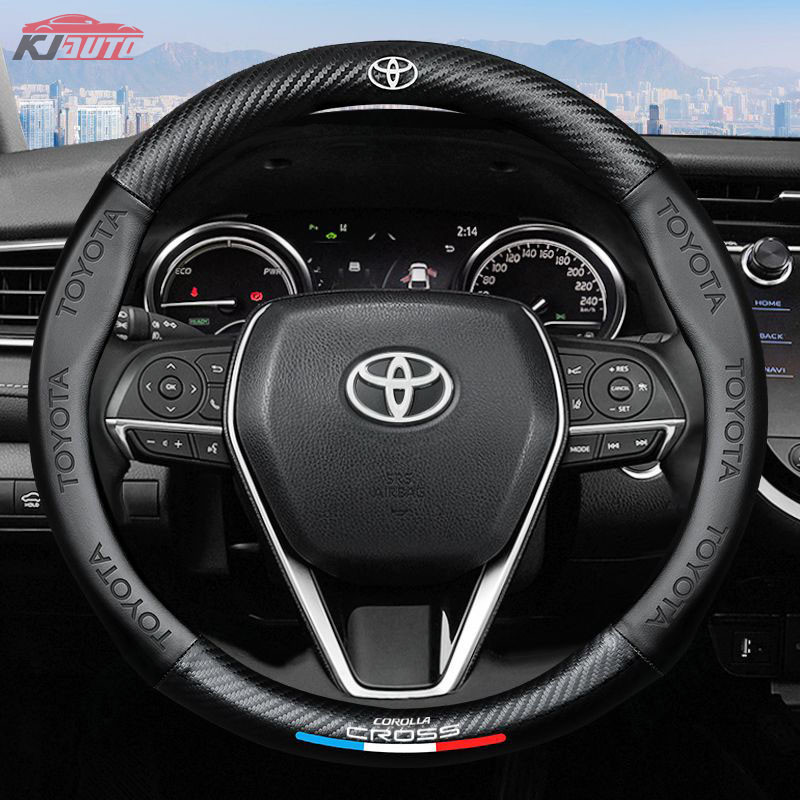 Toytoa Corolla Cross Da Sang Trọng Sợi Carbon Vô Lăng Bọc Thoải Mái Và Chống Trơn Trượt Phụ Kiện Nội Thất Ô Tô