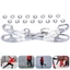 1 Cặp Lưỡi trượt hình nội tuyến, Lưỡi trượt băng bạc 253 / 290mm, Phụ kiện giày trượt ván thay thế bằng thép không gỉ