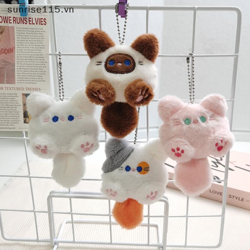 Srvn Squeak Dài Đuôi Sang Trọng Móc Khóa Dễ Thương Nhồi Bông Móc Khóa Túi Đồ Trang Trí Sang Trọng Búp Bê Móc Khóa.