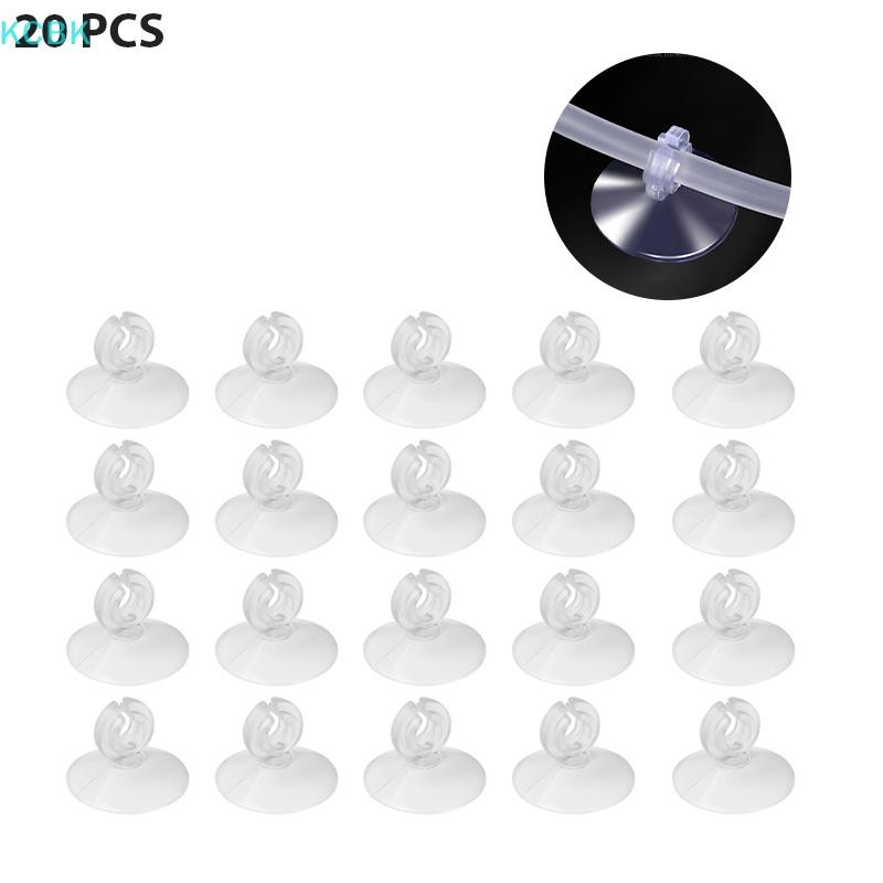 [Kc] 20 chiếc Kẹp cố định ống hút bể cá Phụ kiện ống oxy [BK]