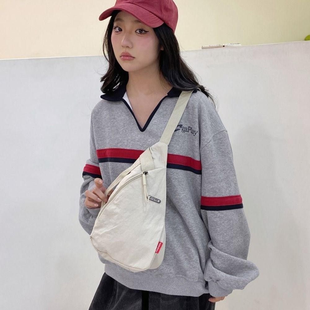 Túi đeo ngực WOAY, Túi đeo chéo điện thoại hình giọt nước, Túi đeo vai Nylon thể thao đa năng dành cho nam giới