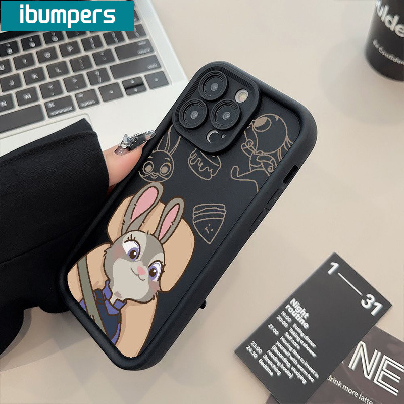 ibumpers Ốp Lưng IPhone Dễ Thương Ngộ Nghĩnh Nick Judy Drives Họa Tiết Cặp Đôi Ốp Điện Thoại Dày Dặn Silicon Mềm Chống Sốc Chống Bẩn Cho IPhone 16 15 14 12 13 11 Pro Max IP 7 8 Plus X XS XR