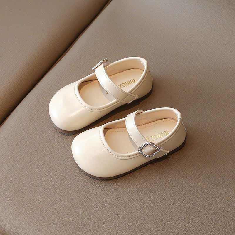 giày búp bê bé gái giày bệ cho bé da PU bóng mềm êm chân chống trượt MG baby mẫu mới đính đá xinh xắn công chúa v7715