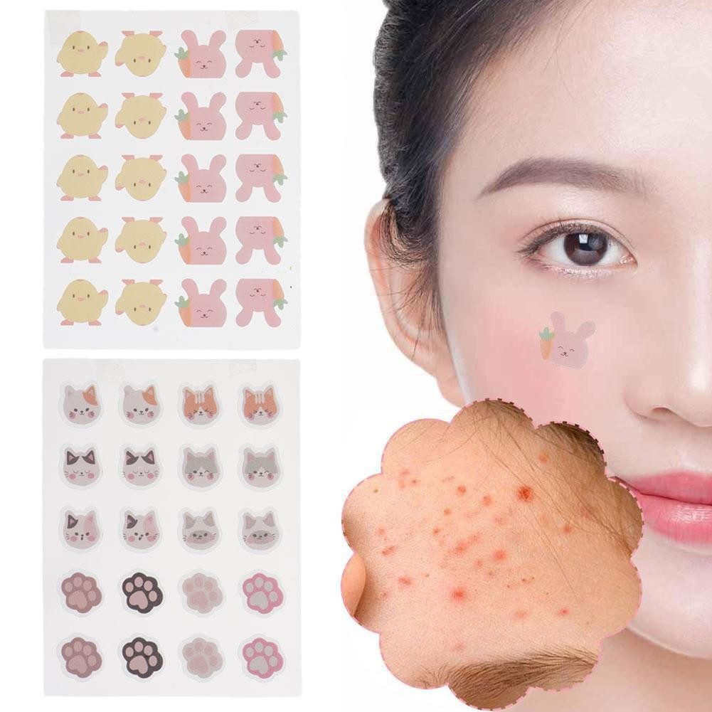 Hoạt Hình Mèo Thỏ Mụn Miếng Dán Dễ Thương Mụn Miếng Dán Làm Đẹp 20 Chiếc V7F9