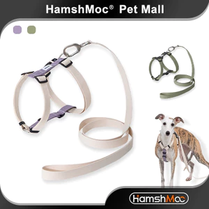 HamshMoc Bộ nịt ngực thú cưng bền bỉ, có thể điều chỉnh, tay cầm mềm, dây xích chắc chắn cho chó
