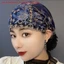 Mũ Bonnet ROLY, Khăn trùm đầu thêu hoa đàn hồi, Vỏ thoáng khí Tóc trắng Full Cover Đầu quấn Mũ mùa hè