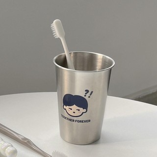 Hộp đựng bàn chải đánh răng CLEARLINE, Cốc uống nước bằng thép không gỉ 500ml, Cốc cắm trại bền bỉ không thể phá vỡ cho bé gái