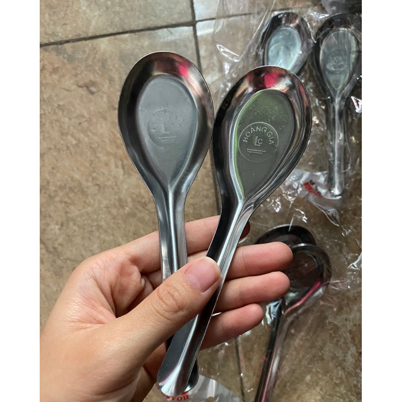 COMBO 10 Cái Thìa phở, thìa súp ăn cơm inox 304 xịn dày