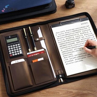 YOWEI Đa Năng A4 / A5 Da Danh Mục Đầu Tư Dành Cho Người Tổ Chức Tài Liệu Túi Có Dây Kéo Có Máy Tính Bút Người Viết Cặp Văn Phòng VN