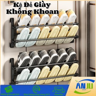 Giá Để Giày Dép Nhà Tắm Nhà Bếp Thép Không Gỉ, Gắn Tường Không Đục Lỗ Có Thể Gập Lại Tiện Dụng