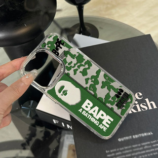 Ốp điện thoại hình đại diện ngụy trang nhiều màu cho iPhone 16 / 15 / 14 / 13 / 12 / 11 / PRO MAX / MINI / PLUS / X / XR gương chống rơi và chống sốc Vỏ bảo vệ lỗ lớn