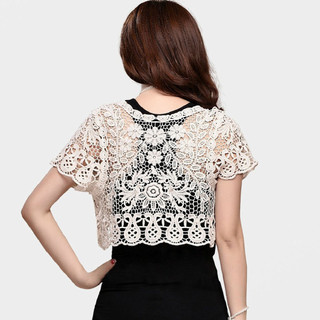 Nữ Thanh Lịch Shrug Áo Crop Cardigan Nhẹ Đan Ren Chắc Chắn Shrug Cho Đầm Dạ Hội