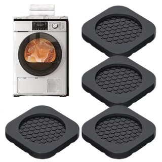 [COD] THEHOMECO 4 Miếng đệm chân chống rung, Tấm lót chân máy giặt nâng cao chống sốc, Bộ giảm chấn im lặng Thảm cao su nội thất chống trượt Thảm cao su Máy giặt Tủ lạnh