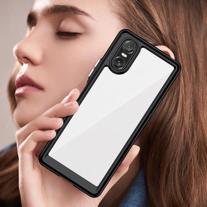 Ốp Lưng Trong Suốt Cho Sony Xperia 1/5/10 VI V 5G, Cứng Bảo Vệ, Chống Sốc